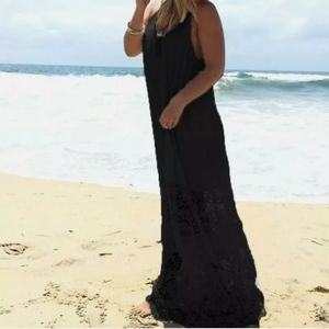 Zanzea Summer Lace Causal Loose Long Dress